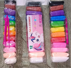 Colorful antibacterial super clay pieces from kids creative clay set