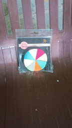 Packaging for the 8-piece triangle makeup sponge set, showing product details.