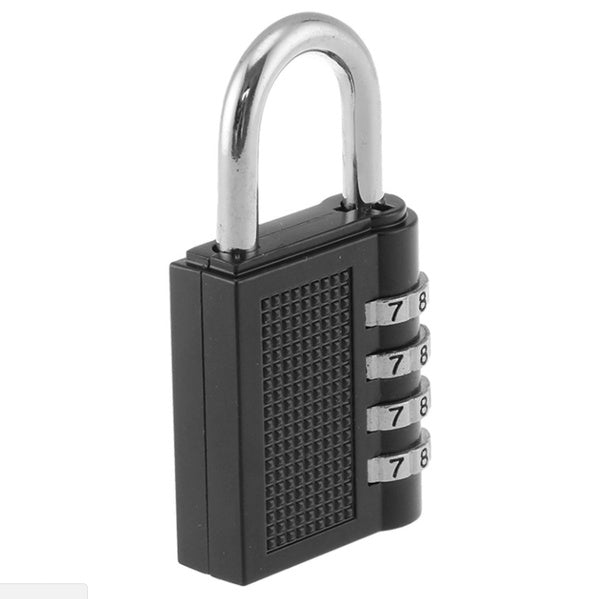 Durable 4-Digit Combination Padlock with secure metal build.