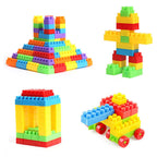Children's building blocks set, showcasing various shapes for creative construction.