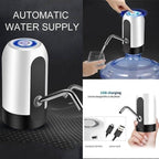 Sleek and modern design of the drinking water pump with an illuminated button.