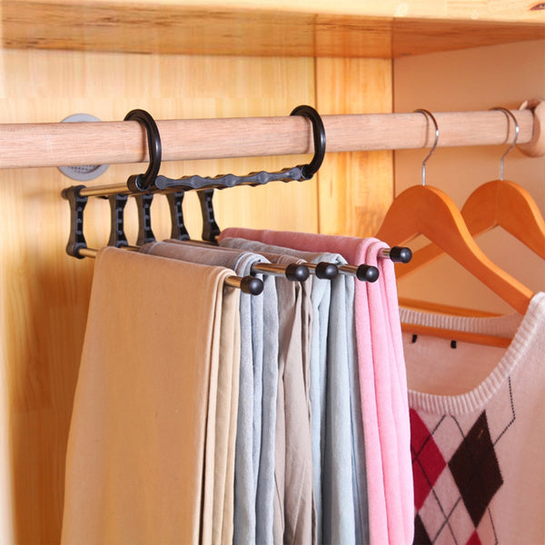 Organivo Trouser Hanger Organizer showing its multi-layered design for efficient storage.