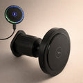 Magnetic car charger with music reactive RGB lights mounted on a dashboard.