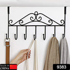 Close-up of the metal construction and rounded hooks on the 7-hook organizer.