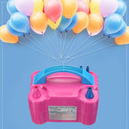 Close-up of the electric balloon pump demonstrating its dual nozzle design.