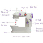 The XcelCraft portable mini sewing machine, perfect for home crafting and DIY.