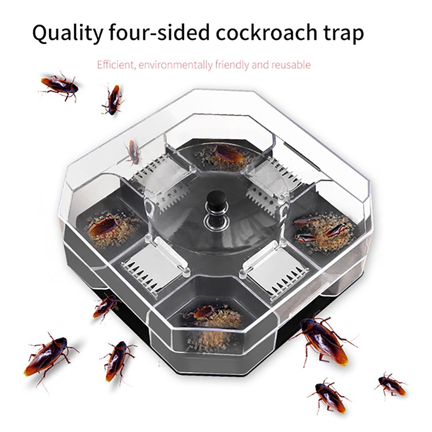 Compact roach killer trap box, ideal for discreet placement in homes.