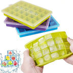 Empty silicone ice cube tray showing its non-stick surface.