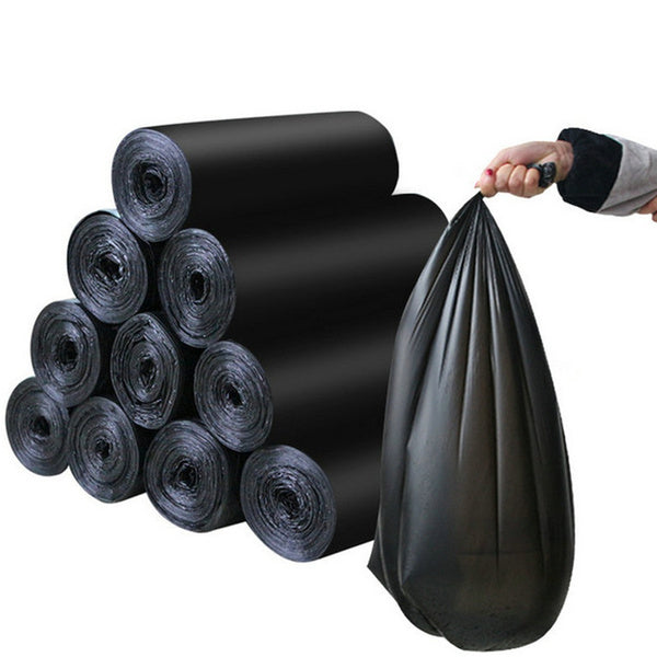 Household small black dustbin bag, 17x19 inches, for kitchen and home.