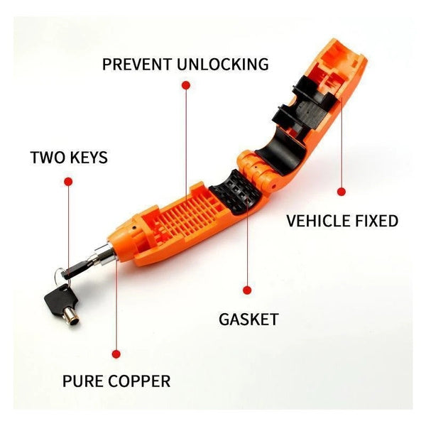 The heavy-duty locking system for bikes, showcasing its strong build.