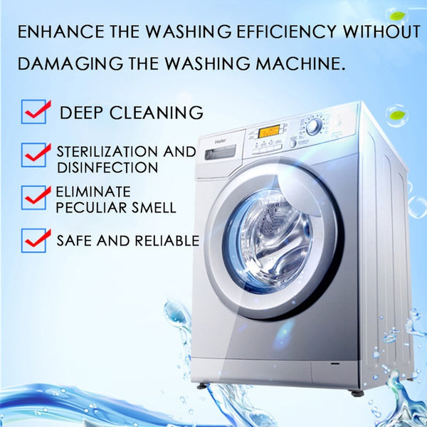 Lavender-scented effervescent washing machine cleaning tablets.