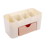 Side view of the girl-themed Makeup Organizer, highlighting its sturdy PP plastic construction.