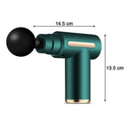Versatile percussion body massager with multiple heads for muscle soreness.