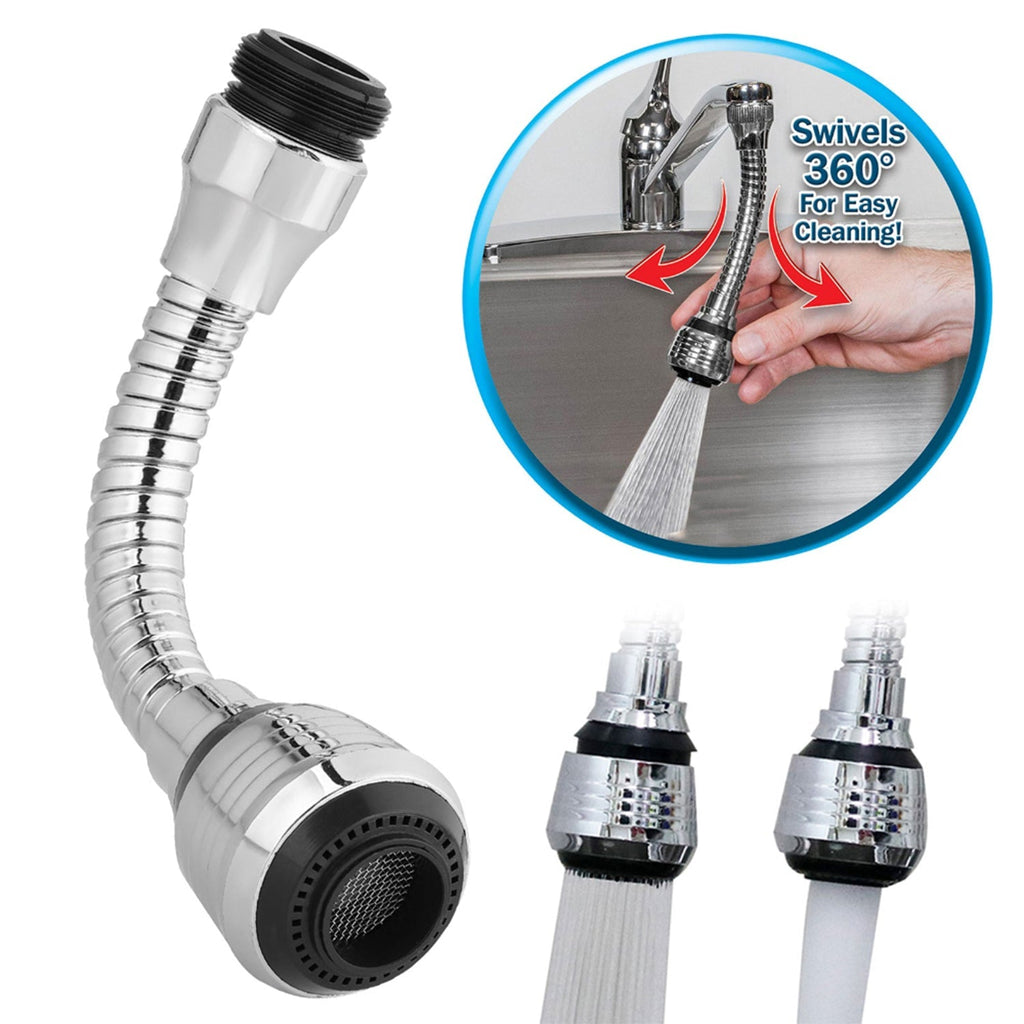 Detailed view of the flexible water sprayer nozzle for precise watering.