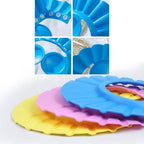 Child wearing an adjustable baby shower cap, ensuring comfortable and tear-free bath time