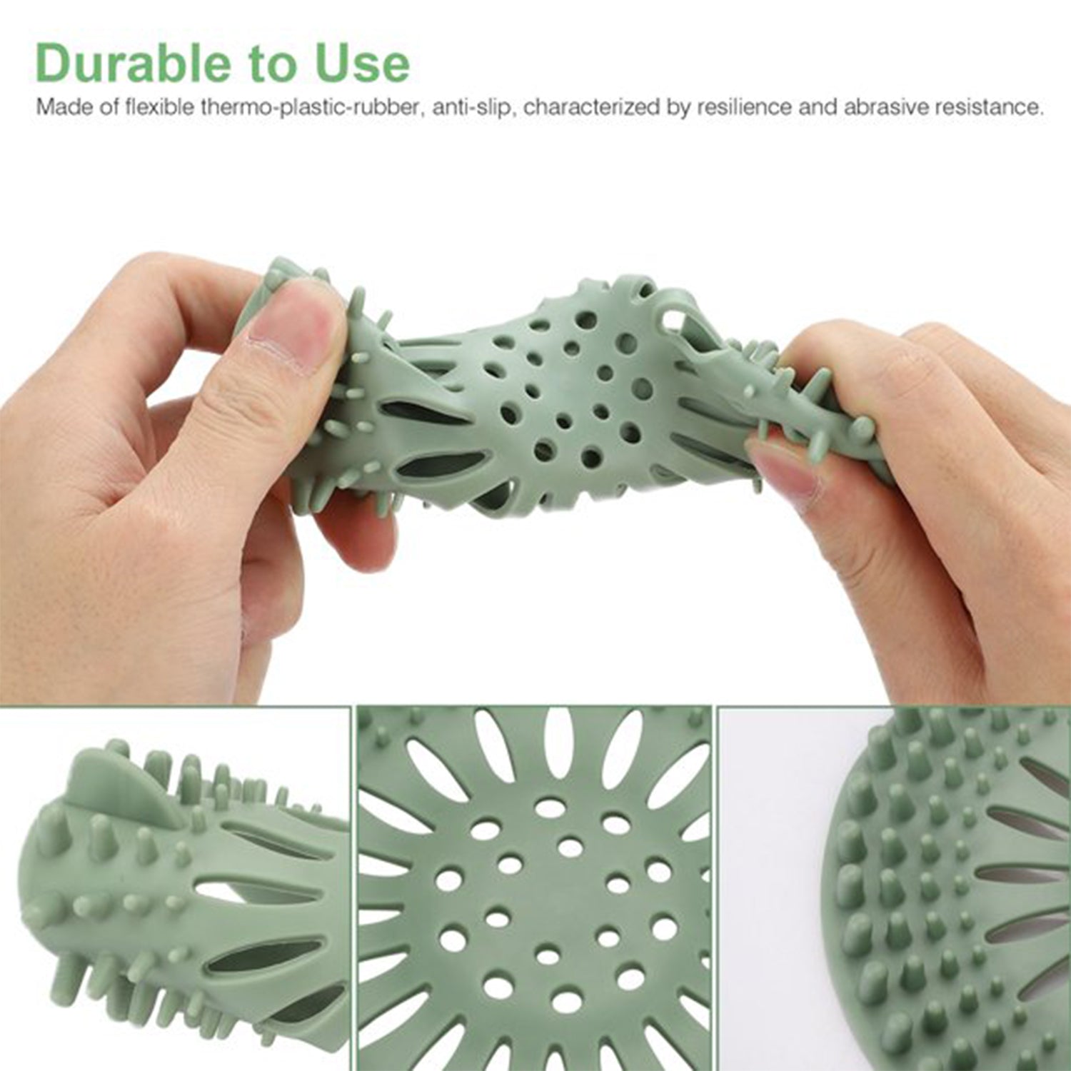 High-quality plastic hair catcher for bathroom floors, ensuring long-lasting clog protection.