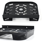 Compact wall shelf for TV setup boxes and other technical devices.