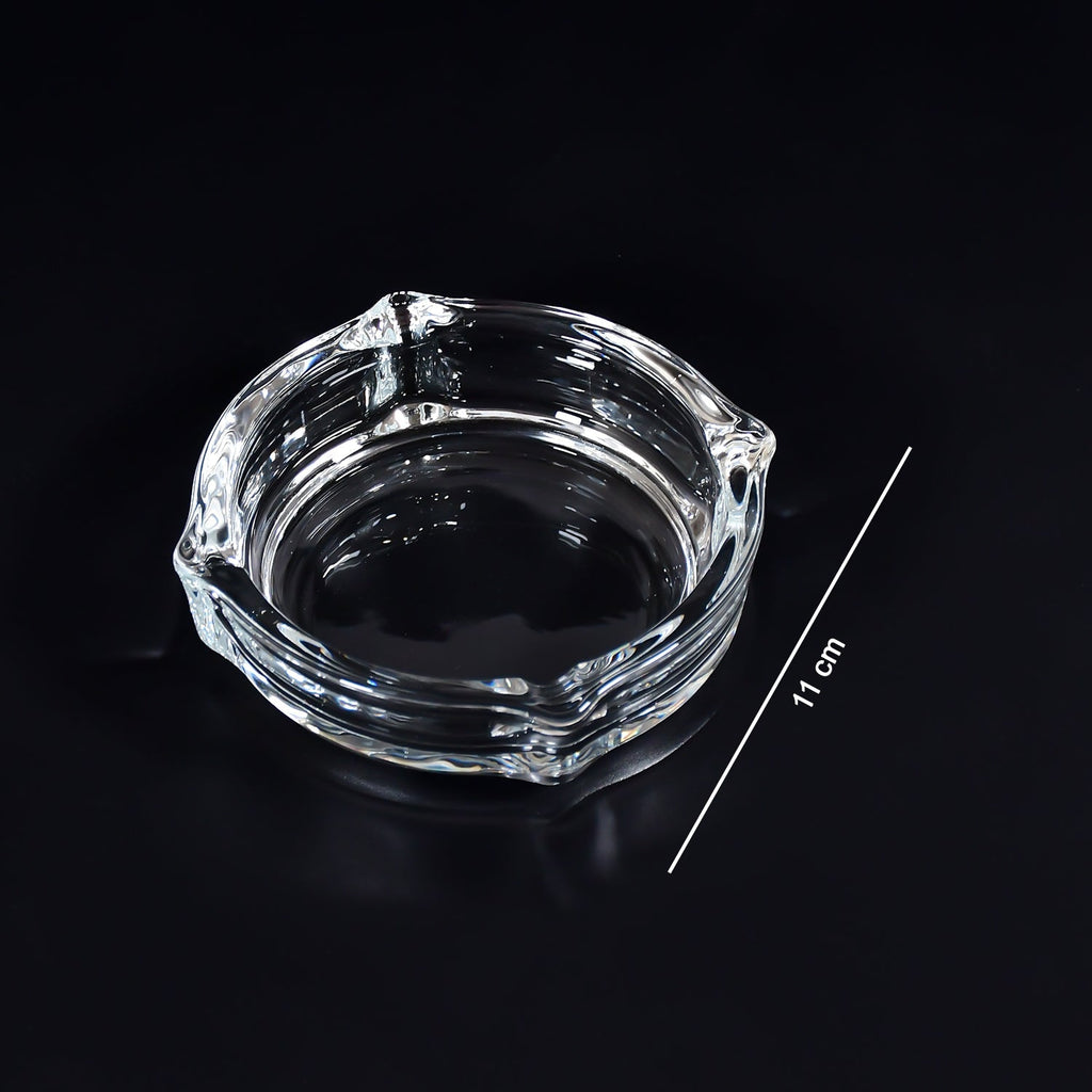 Stylish decorative crystal ashtray, enhancing modern home decor aesthetics.