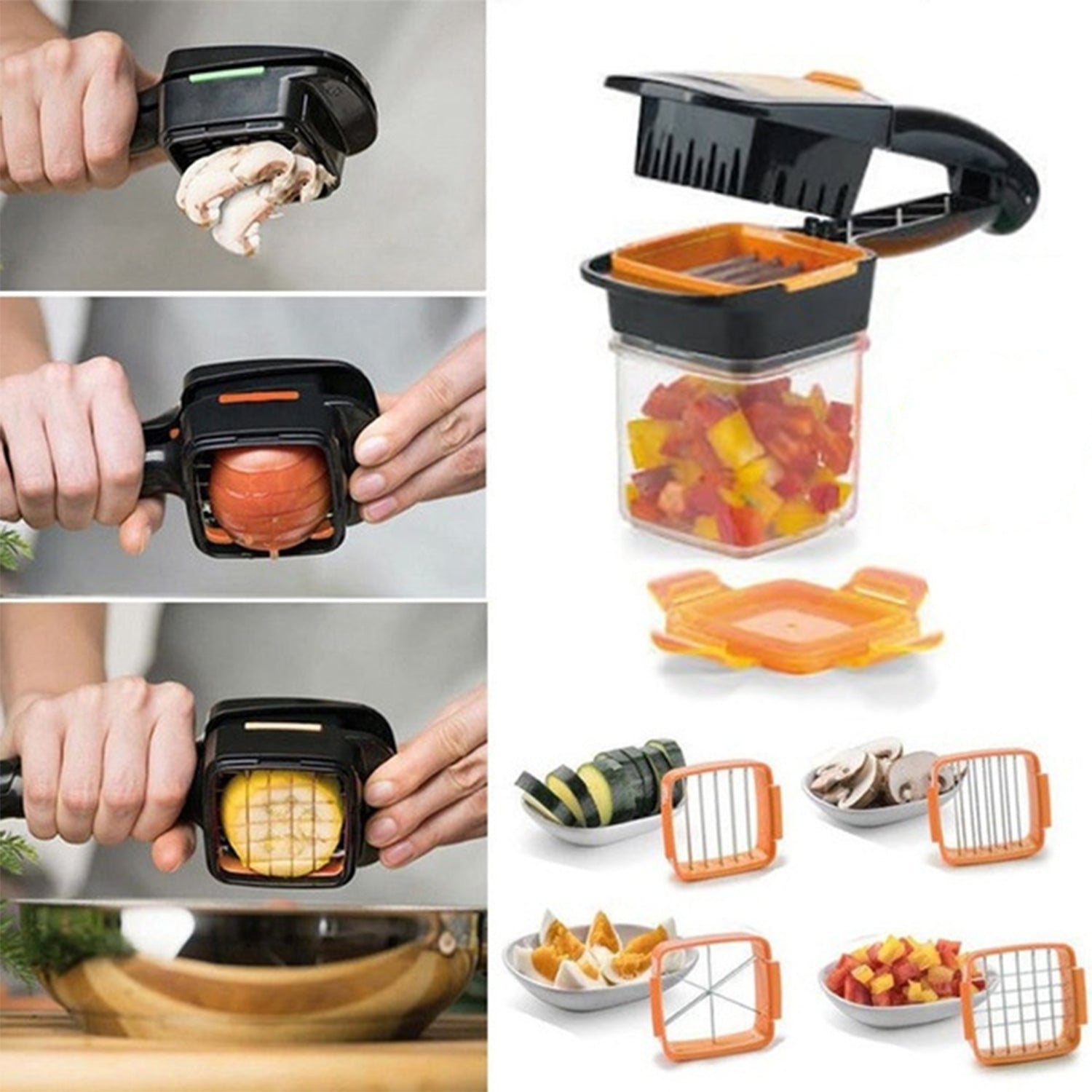 Easy-to-clean vegetable dicer, perfect for busy kitchens and quick cleanups.