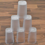 Set of 6 Ganesh Unbreakable Plastic Drinking Glasses, 350ml, showcasing their clarity.