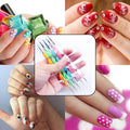 Nail art dotting tool set of 5 pens with colorful tips for womenÕs nail design.