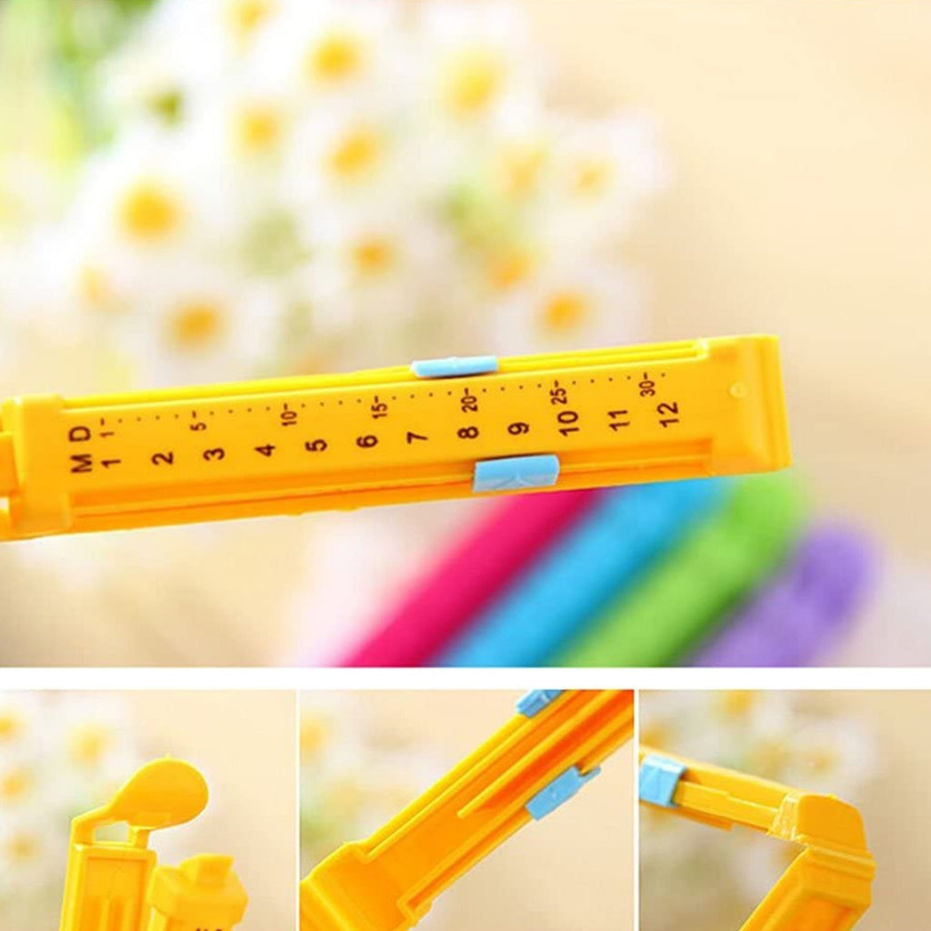 Food sealing clips neatly organised on pantry shelves, showcasing efficient kitchen storage and freshness solutions.
