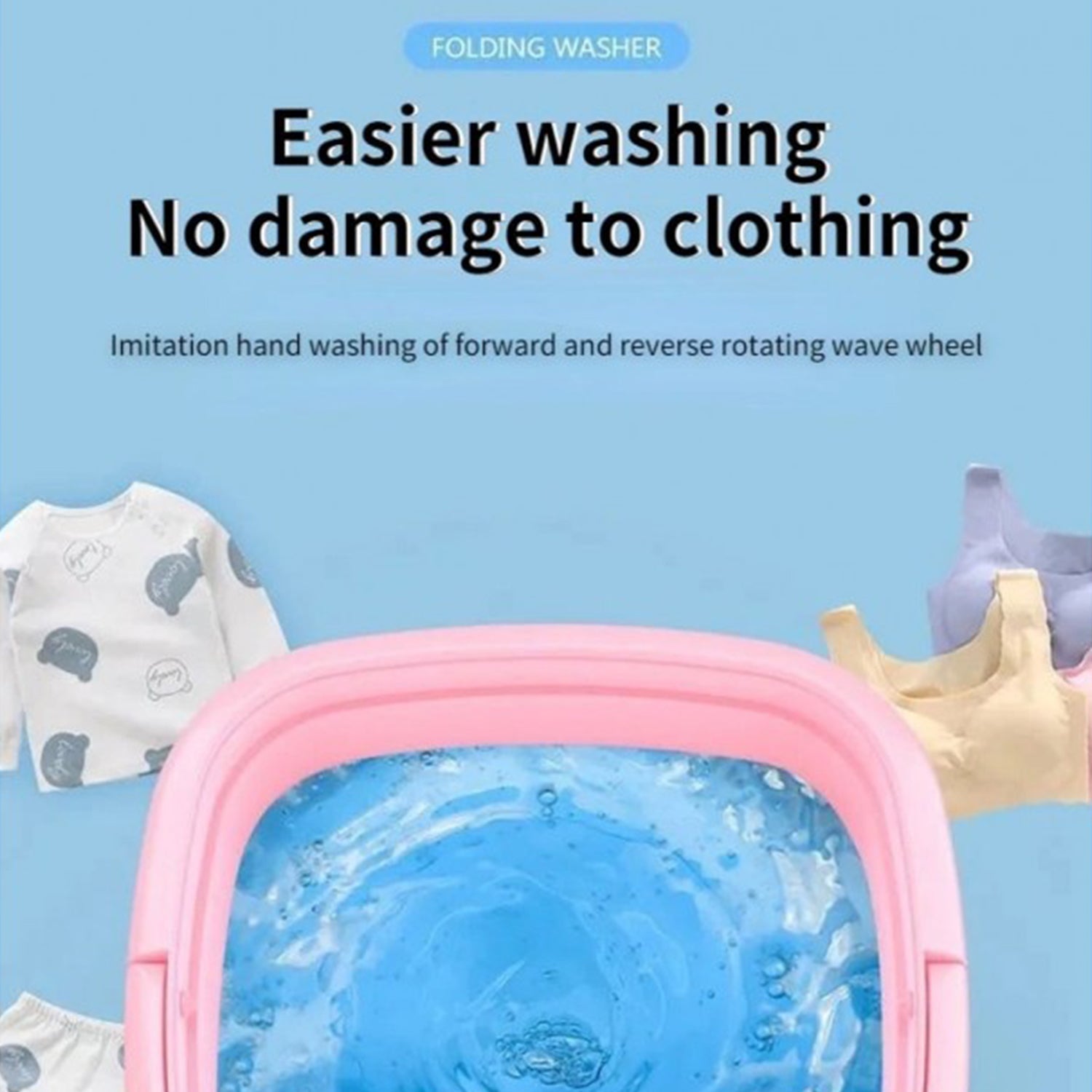 Compact and foldable washing machine, ideal for small Indian homes.
