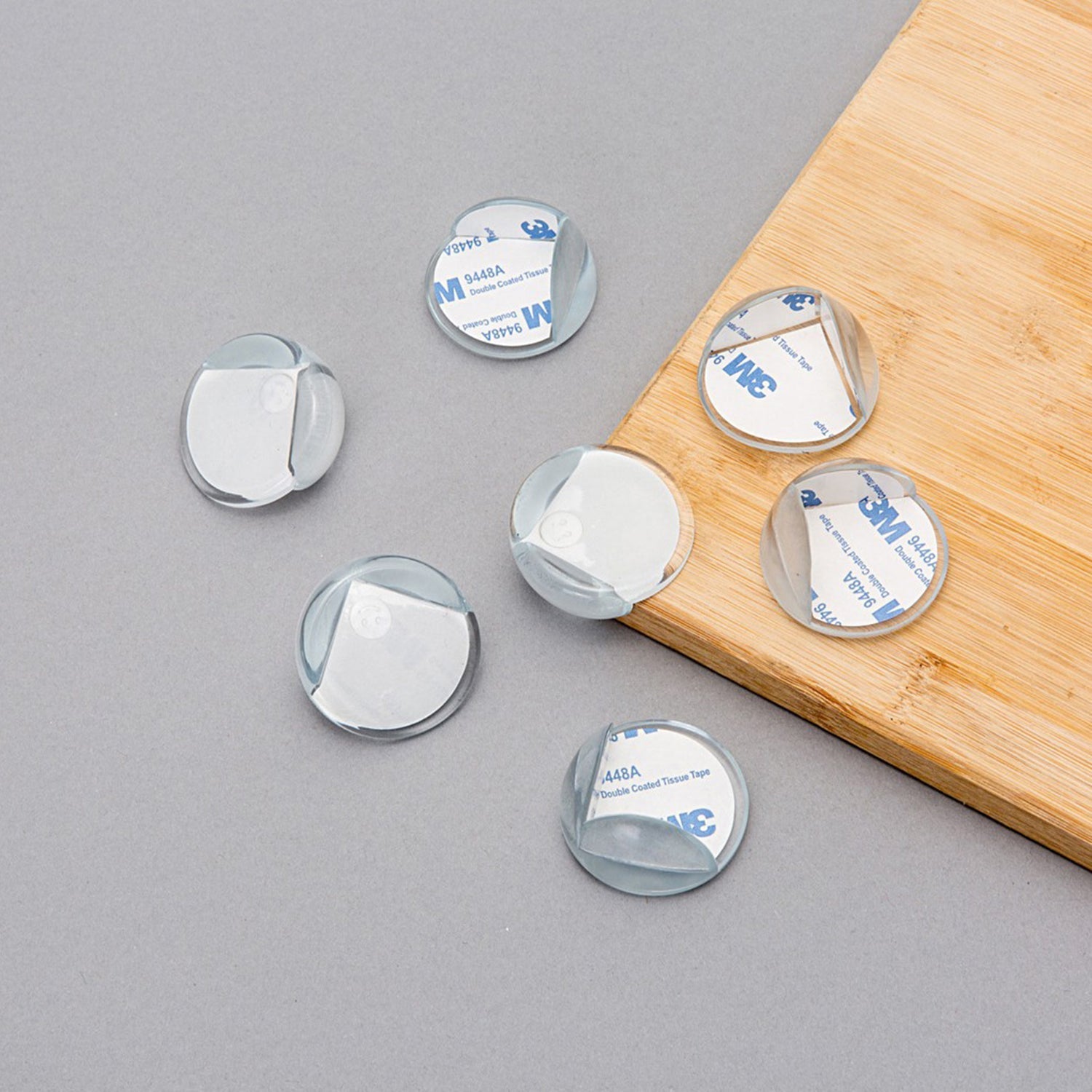 High-quality clear corner guards with pre-applied adhesive for baby safety.