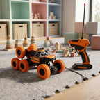 Rear view of the Spark Tots 8-wheel RC Off-Road Car, emphasizing its rugged design.
