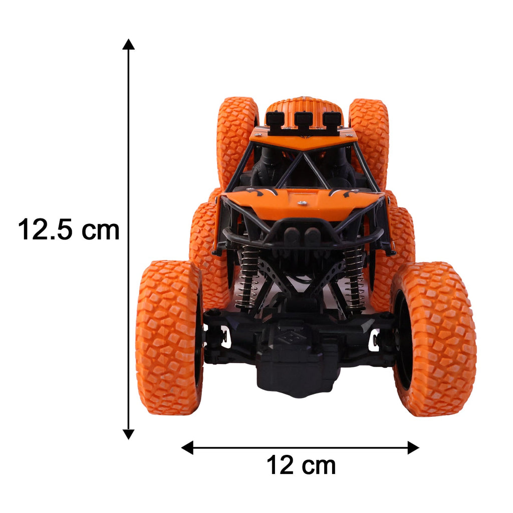 Size comparison of the Spark Tots RC car, showing its substantial build for kids.
