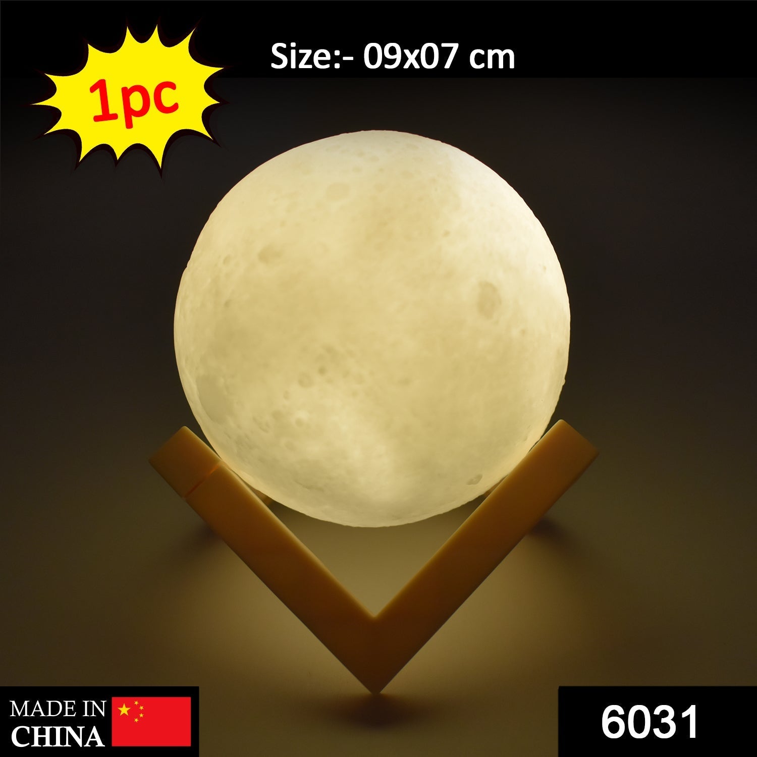 A realistic 3D moon lamp with intricate texture, perfect for ambient lighting.