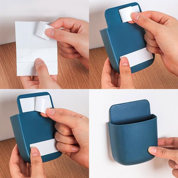 Detailed view of the easy installation mechanism for the Wall Mounted Storage Box, no tools needed.