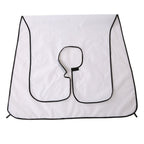 Beard grooming bib laid flat, showcasing its simple design and easy-to-use features.