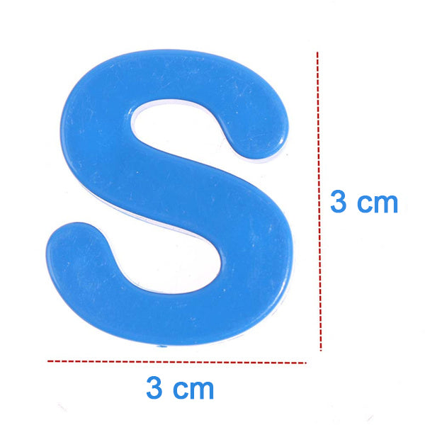 Close-up of soft-touch foam magnetic letters, highlighting their texture.