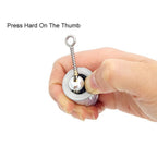 Side view of the extended magic trick cane, showcasing its sleek design.
