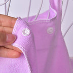 Lightweight and comfortable wearable bath towel for daily use.