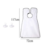 Folded hair clippings catcher apron, compact and ready for storage or travel.