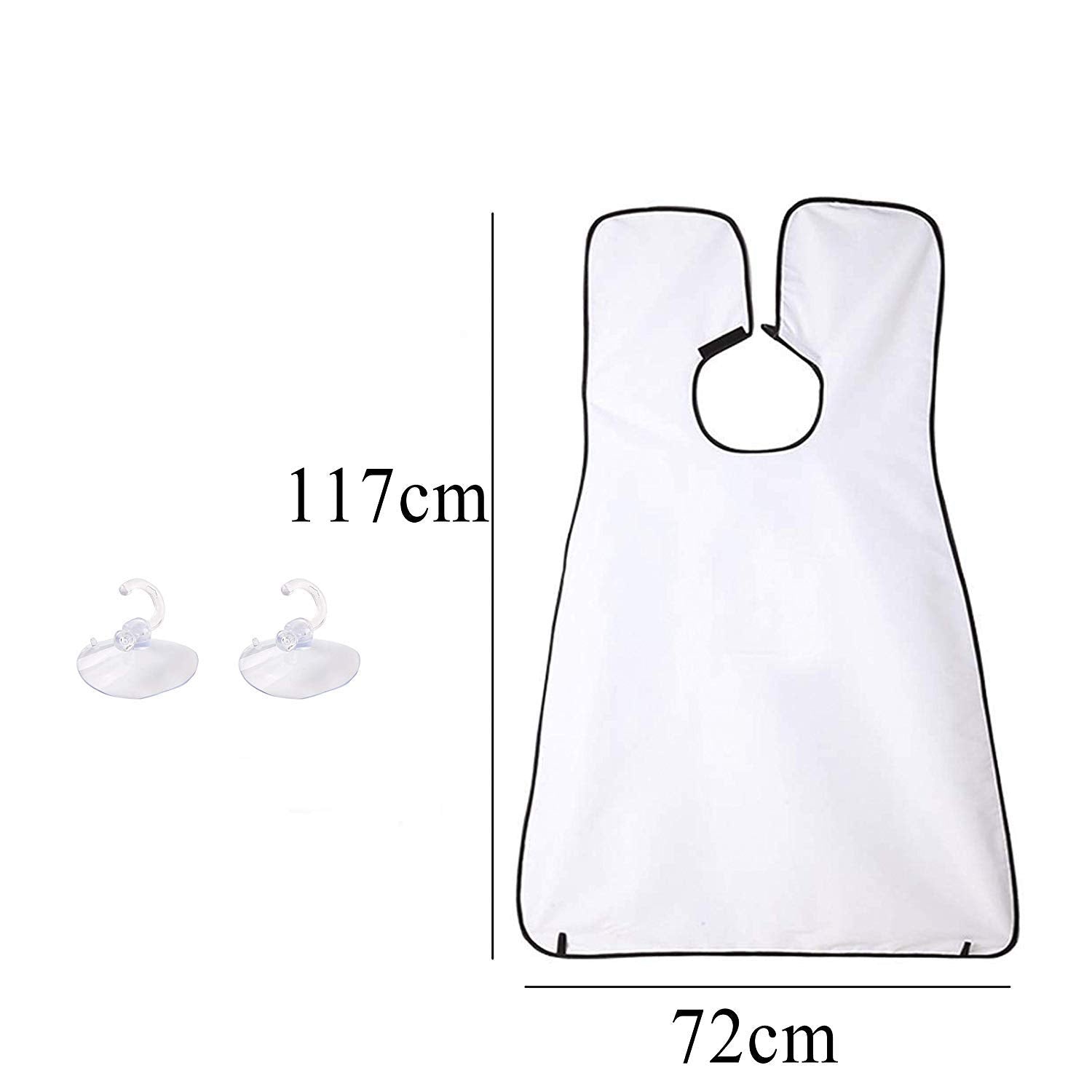 Folded hair clippings catcher apron, compact and ready for storage or travel.