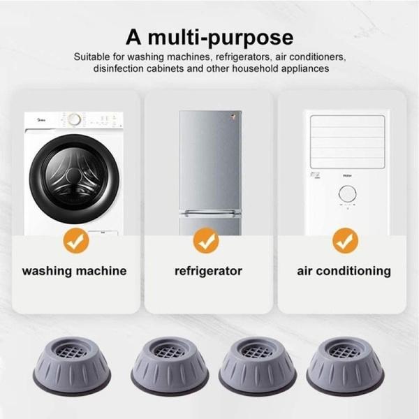Rubber and PVC washer dryer vibration pads with suction feet