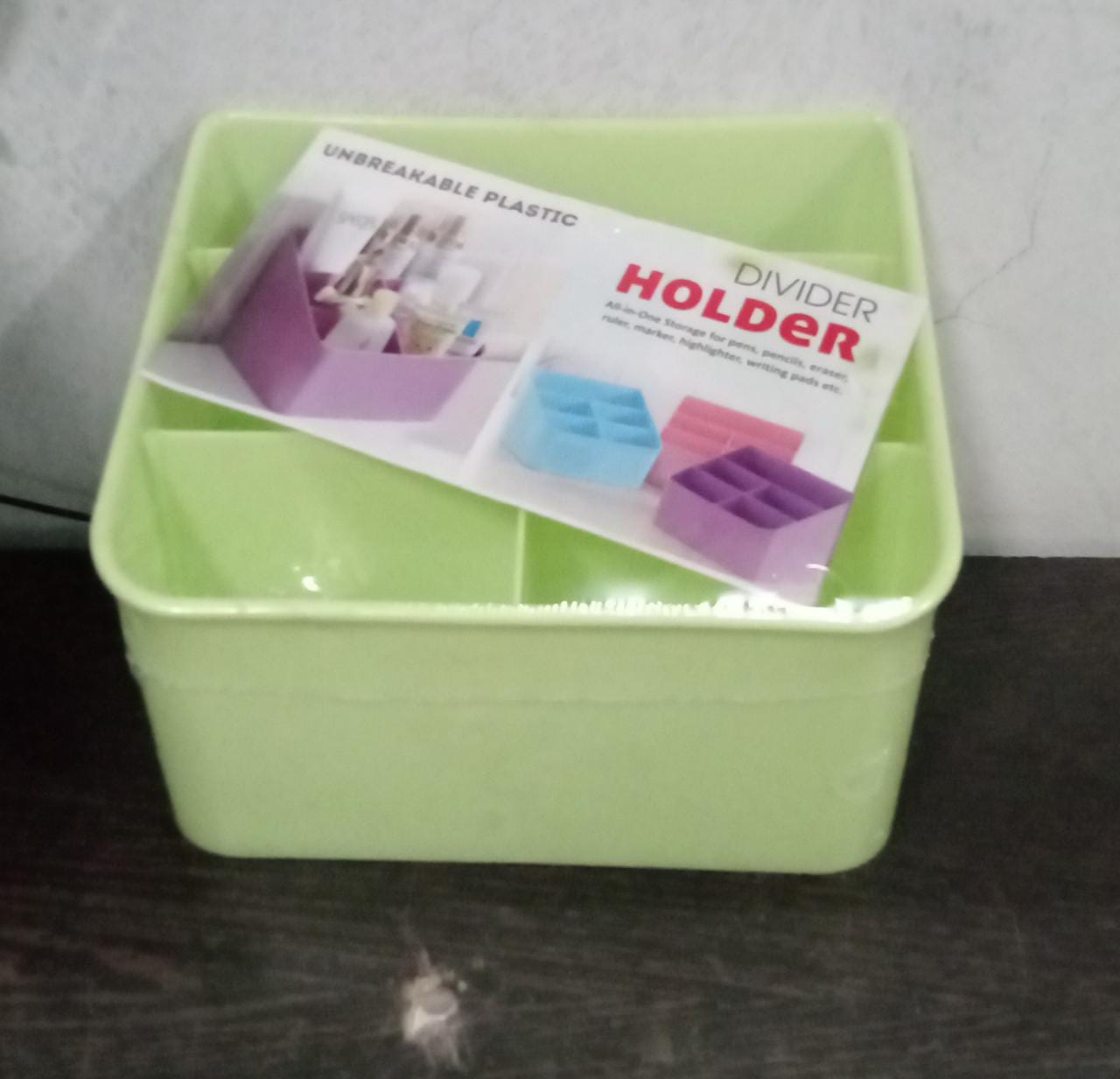 Another view of the Organivo plastic storage box, perfect for small spaces.