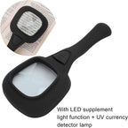Clear optical lens of the LED magnifying glass for distortion-free viewing.