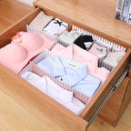 Example of a neatly organized office drawer using the adjustable dividers.