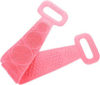 Detail of the soft, BPA-free silicone bristles on the bath body brush.