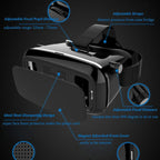 Close-up of the Fitnos VR Headset's adjustable lenses, highlighting the clear optical resin.