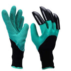 Durable rubber and nylon gardening gloves with protective ABS claws for various tasks.