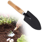 Side view of the XcelCraft hand digging trowel, featuring a sturdy steel blade.