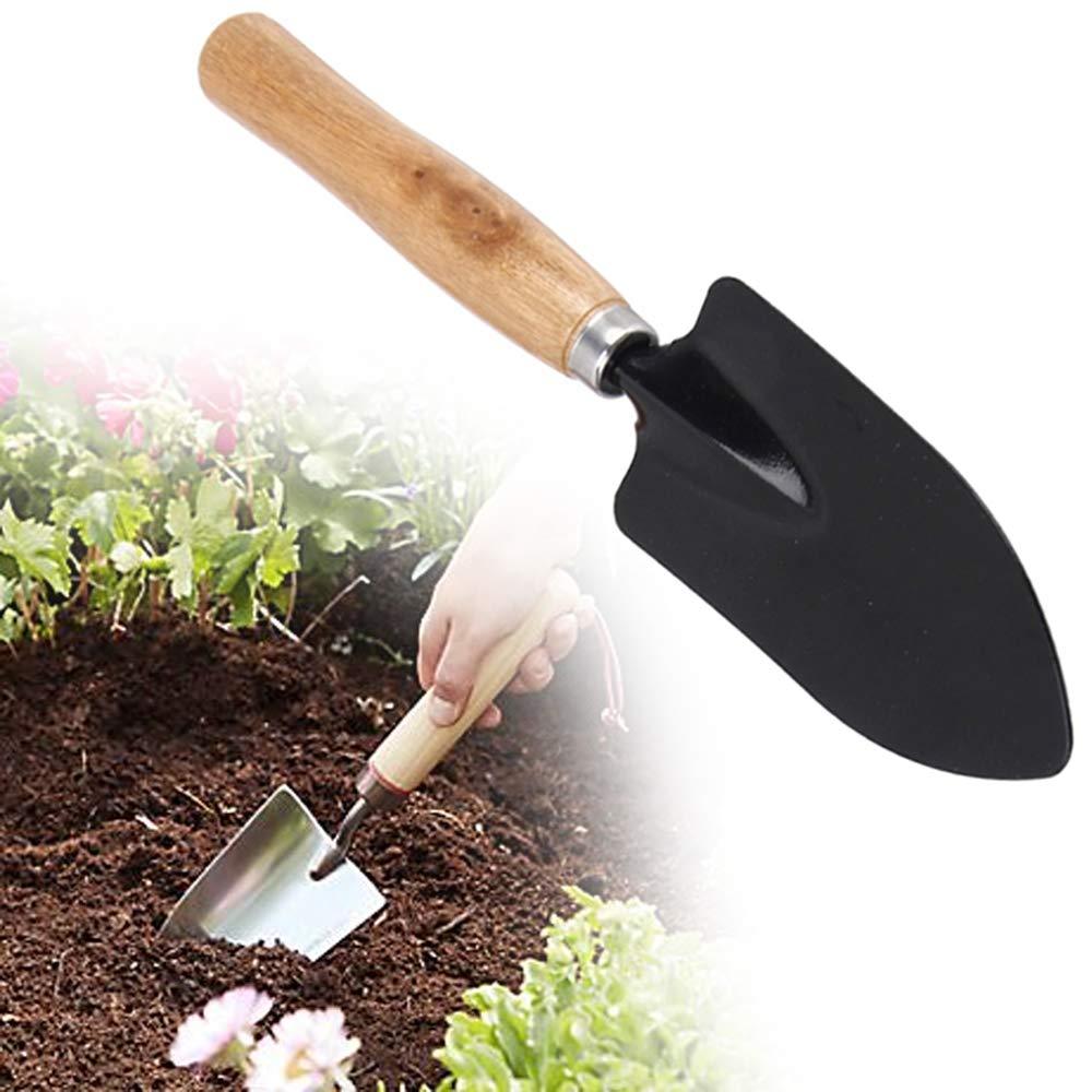 Side view of the XcelCraft hand digging trowel, featuring a sturdy steel blade.