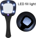 Six bright LED lights providing optimal illumination for the magnifying glass.