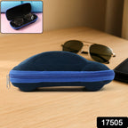 Portable cartoon car sunglasses box in use showing zipper closure