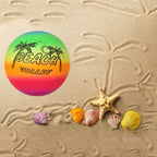 Colorful rainbow inflatable Kids Beach Ball for lively outdoor games.